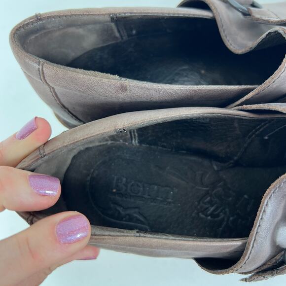 Born Haddon Platform Clogs Womens 9 Brown Leather Slip-On Round Toe Comfort Shoe - Picture 9 of 10